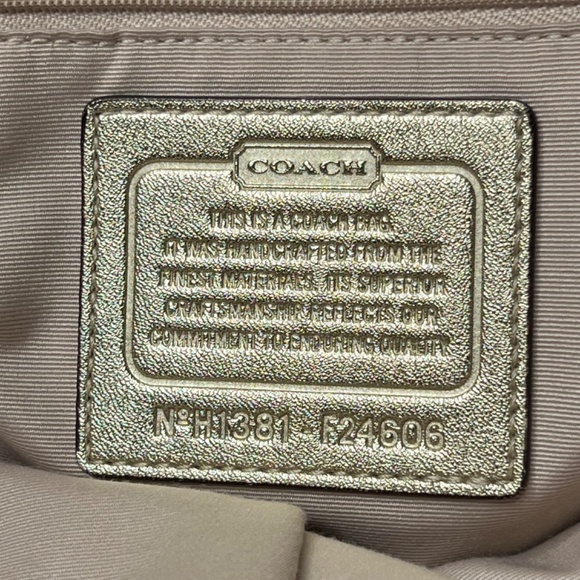 COACH Peyton in Signature Monogram Canvas & Leather Cora Domed Satchel Handbag - Picture 13 of 15